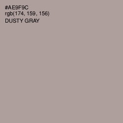 #AE9F9C - Dusty Gray Color Image